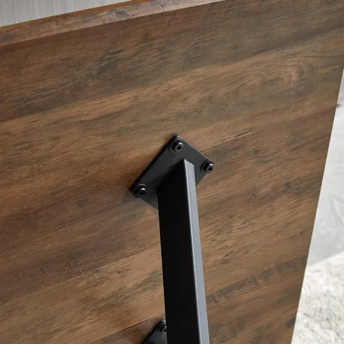 Vista 7 de Yogald - Mesa de comedor moderna de 47.27 pulgadas, mesa de comedor rectangular con patas de metal, ahorro de espacio para reuniones y comedor