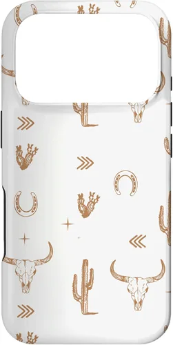 Vista 30 de Western Country - Carcasa para iPhone 17, diseño de calavera de toro sureño