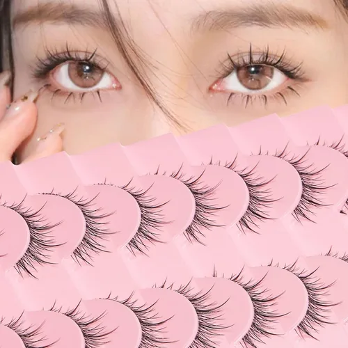 Vista 16 de Pestañas postizas de visón 3D, pestañas postizas naturales y finas, 0.59 pulgadas, pestañas largas y esponjosas, herramientas de maquillaje de ojos