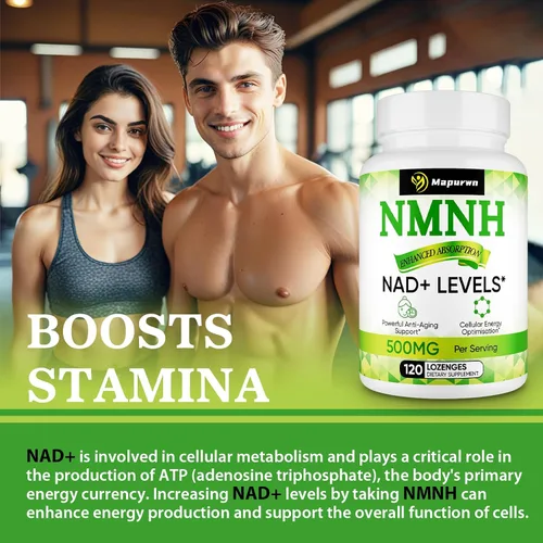 Vista 6 de NMNH (mononucleótido de dihidronicotinamida), suplemento de NMN, 500 mg por porción de suplemento NAD para aumentar los niveles de NAD+ a medida que