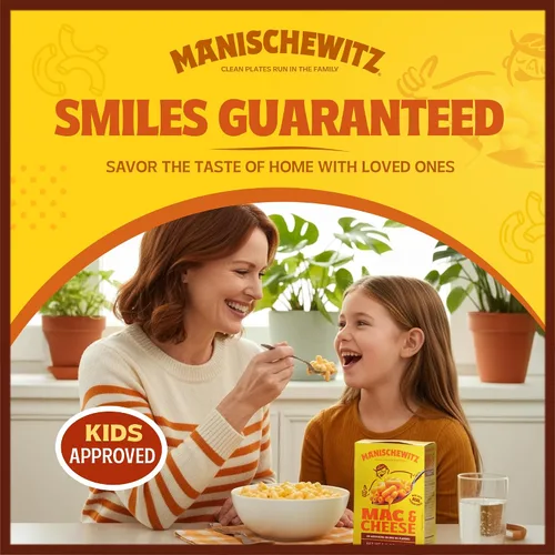 Vista 4 de Manischewitz Kosher Mac & Cheese, 5.5 onzas (paquete de 4) Hecho con queso cheddar real, sin colores artificiales de sabores, certificado Kosher