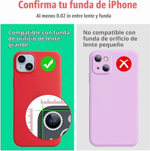 Vista 3 de AGVEE 3+3 Protector de Lente de Cámara para iPhone 14 6.1" / 14 Plus 6.7", Diamante Brillante y Anillo de Metal con Purpurina Brillante Vidrio negro