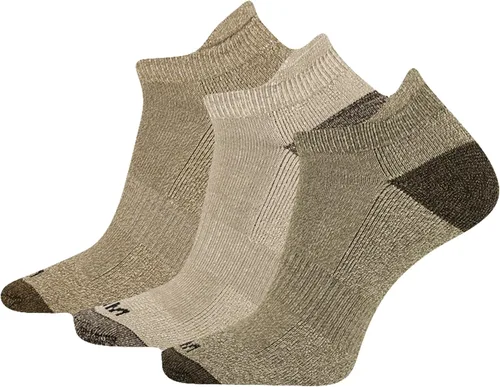 Vista 9 de Merrell Paquete de 3 calcetines de senderismo para mujer (pestaña de corte bajo/cuarto/tripulación)
