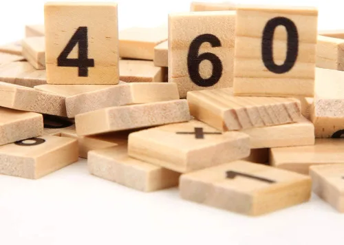 Vista 8 de 200 piezas de azulejos de madera números de madera rompecabezas bloques números y símbolos para manualidades, ortografía, decoración de álbumes