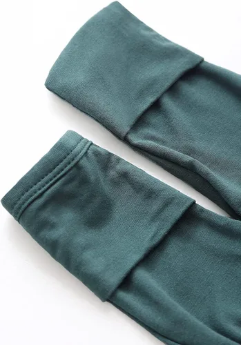 Vista 4 de Conjunto de gorro anudado para bebés recién nacidos, de viscosa de bambú, suave, con mitones