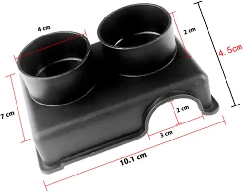 Vista 2 de Reptile Feeding Box with Split Use, PP Black for Small Pets