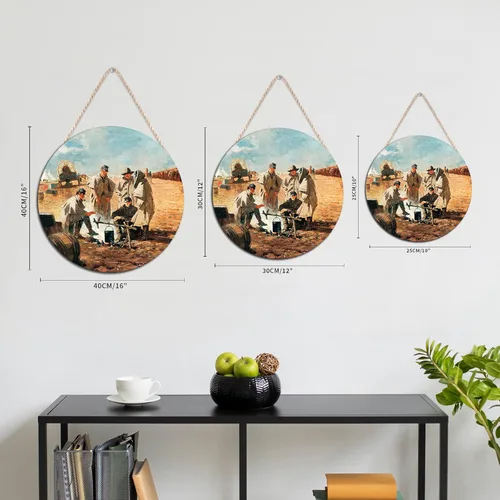 Vista 6 de Letrero de bienvenida con monograma inicial R redondo, letreros de madera con letras del alfabeto, amapola roja, floral, para jardín, 10 pulgadas