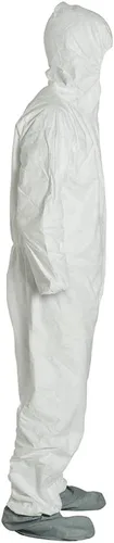 Vista 9 de DuPont Tyvek 400 TY122S Buzo de seguridad desechable, con protector de botas, XL, paquete de 25