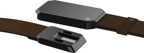 Vista 3 de Groove Life - Cinturón de nailon elástico para hombre con hebilla magnética de aluminio
