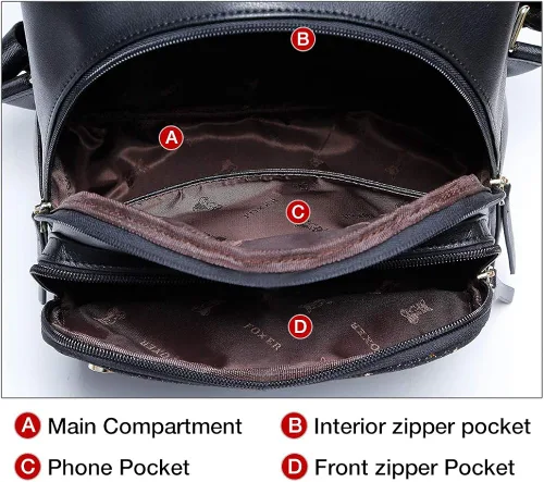 Vista 5 de FOXER - Mochila de piel para mujer