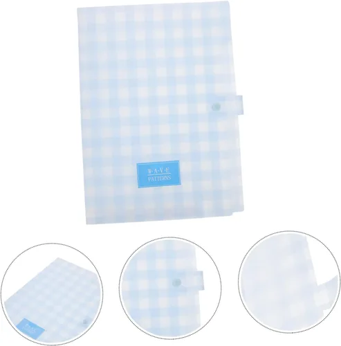 Vista 9 de Carpeta para archivos, azul, A6, A4, portátil, fácil de usar, organiza papel
