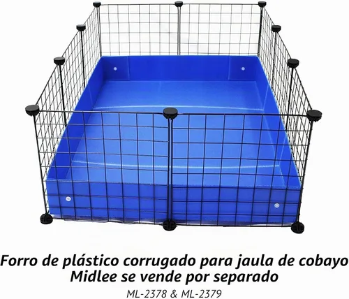 Vista 7 de Midlee - Paneles de jaula de rejilla para conejillos de indias, juego de 12