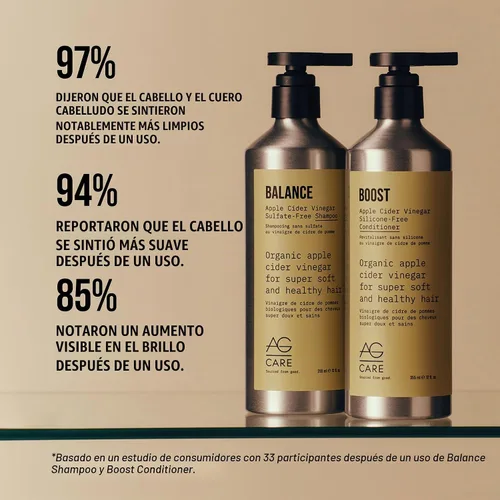 Vista 6 de AG Hair BALANCE - Recambio de champú sin sulfato de vinagre de sidra de manzana, 1 litro