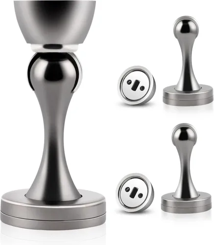 Vista 31 de KOLAKO Topes Magnéticos para Puerta, Tope de Puerta de Acero Inoxidable con Imán, Tope de Puerta Satinado Cepillo de Níquel, Negro, Soporte