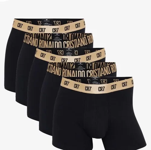 Vista 2 de CR7 Traje de baño para hombre, 5 unidades en bolsa de viaje con cremallera negro y dorado, Negro, Dorado, XXL