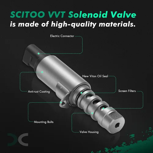 Vista 4 de SCITOO 06E109257J Solenoide de sincronización variable de control (VVT) 2005-2008 para Audi A4 2005-2009 para Audi A4 Quattro