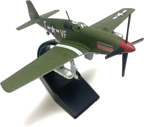 Vista 3 de Modelo de avión fundido a troquel P-51 Mustang 1/72 de América del Norte
