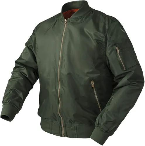 Vista 2 de CRYSULLY Chaqueta para hombre, para otoño e invierno, rompevientos gruesos, abrigos acolchados