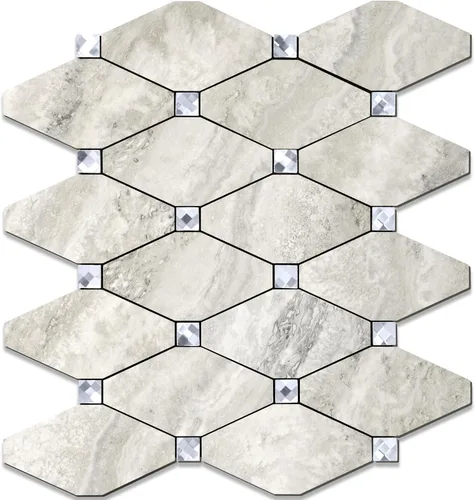 Vista 10 de STICKGOO 1 hoja de salpicaduras de pared para despegar y pegar, adhesivos de azulejos compuestos de aluminio Calacatta, salpicaduras autoadhesivas