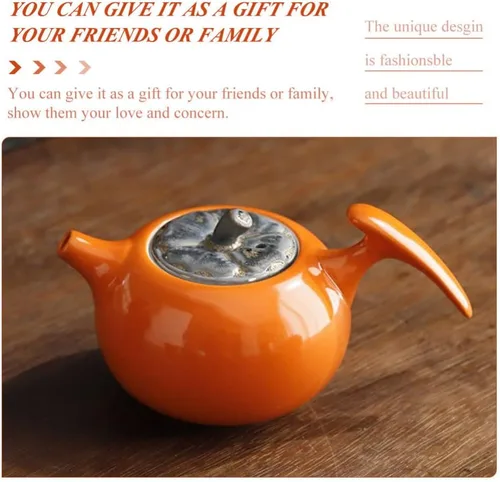 Vista 8 de Tetera de cerámica elegante hervidor de té para el hogar, cocina elegante, accesorio de té, accesorios para el hogar, suministro de té, tetera
