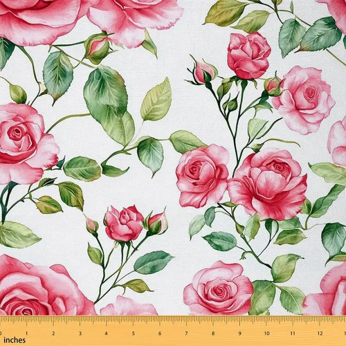 Vista 12 de The Yard - Tela con texto en inglés «Hello Fall», 36 pulgadas de largo x 59 pulgadas de ancho, hojas de árbol de calabaza otoñal, tela de tapicería