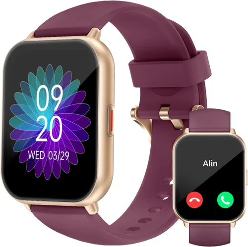 Vista 11 de RUIMEN Relojes inteligentes para hombres y mujeres (respuesta/hacer llamadas, 2 bandas incluidas), reloj inteligente de 1.8 pulgadas para teléfonos