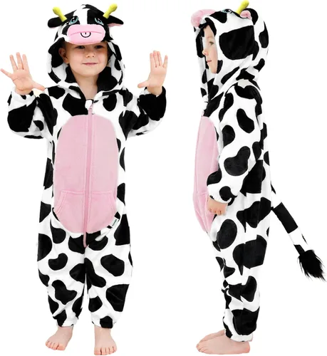 Vista 10 de LOLANTA Disfraz unisex de animal para bebé, niños y niñas, enterizo con Pingüino