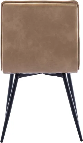 Vista 7 de DUHOME Juego de 4 sillas de comedor de piel sintética para restaurante camel