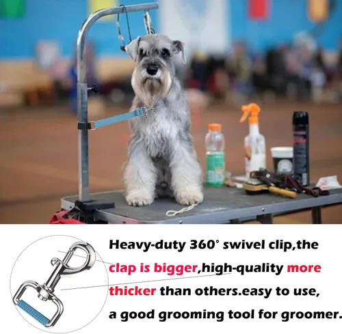 Vista 4 de Bucles ajustables de nylon para aseo de mascotas y perros, soga de sujeción para mesa de aseo, accesorios de extensión de brazo de mesa, correas