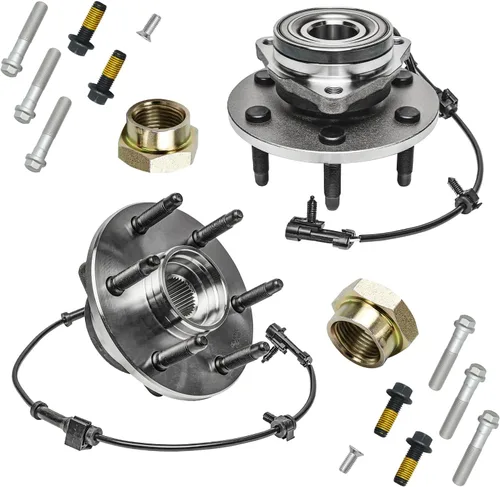 Vista 29 de Detroit Axle - Kit de suspensión delantera 4WD para Nissan Frontier Pathfinder Xterra, 2 cubos de rodamientos de ruedas, 2 brazos de control