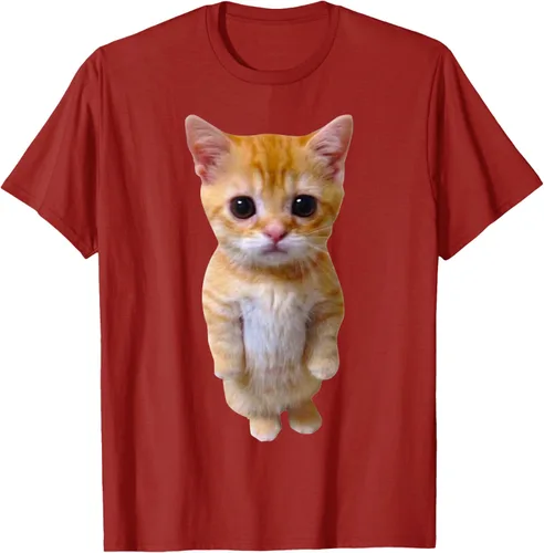 Vista 54 de El Gato Meme Sad Crying Cat Munchkin Kitty Meme Camiseta de moda Small Negro