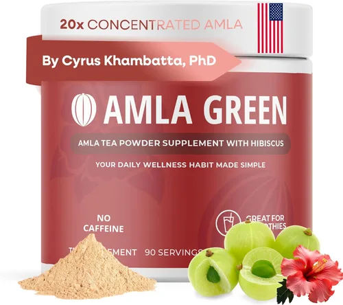 Vista 13 de Amla Powder & Immunity Blend Superfood Suplemento con saúco, 20 veces amla ultra concentrado, apoyo inmunológico, hecho con jengibre, canela, menta