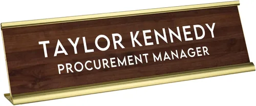 Vista 8 de Placa de escritorio personalizada grabada Personalizada con su nombre y título Decoración perfecta para oficina, negocio o hogar Múltiples