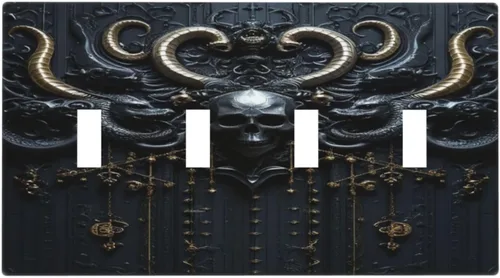 Vista 56 de Decorative Outlet Covers Blue Background White Cat Daisy Floral 2-Gang 1-Gang Wall Plate Single Toggle/Rocker Farmhouse Style Light Switch Covers