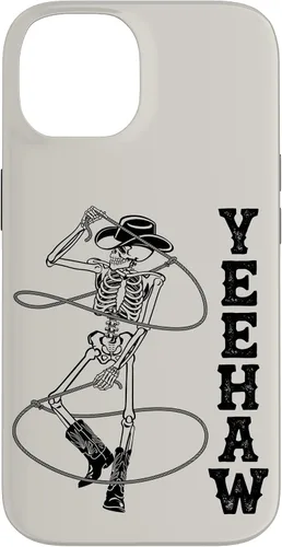 Vista 4 de Western Cowboy Skeleton Yeehaw Rodeo Southern Country Music Case for iPhone 17