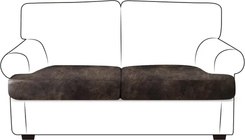 Vista 87 de ANARACHON Fundas de cojín de sofá con aspecto de cuero, juego de fundas de asiento de sofá, protector de muebles para sillón seccional, sofá biplaza
