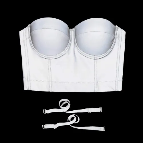 Vista 5 de ELLACCI Sujetador de corsé metálico reflectante para mujer Metálico
