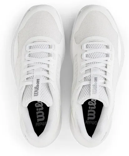 Vista 7 de WILSON Zapatos de pádel Hurakn Pro V2 para mujer, Blanco/Blanco/Plateado