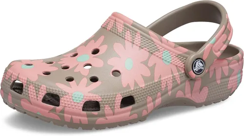 Vista 29 de Zuecos Crocs clásicos con diseño de teñido anudado marmoleado para mujer