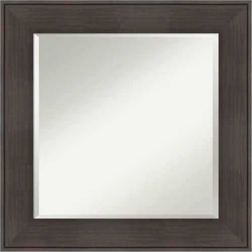Vista 19 de Amanti Art Espejo de baño marrón para sobre lavabo, espejo rectangular de 24x20 Caleb Brown para tocador, marco rústico pequeño de estilo campestre