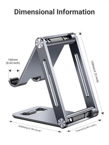 Vista 3 de UGREEN Soporte de Teléfono para Escritorio Porta Celular Ajustable Compatible con iPhone 17 Air/16/15/14/13 Pro Max/12 Mini/11/XS Max/XR/X/Nintendo
