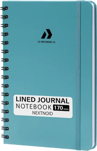 Vista 21 de Nextnoid Cuaderno de espiral forrado para mujeres y hombres, tamaño A5 (5.8 x 8.3 pulgadas), 170 páginas, cuadernos de tapa dura para trabajo y toma