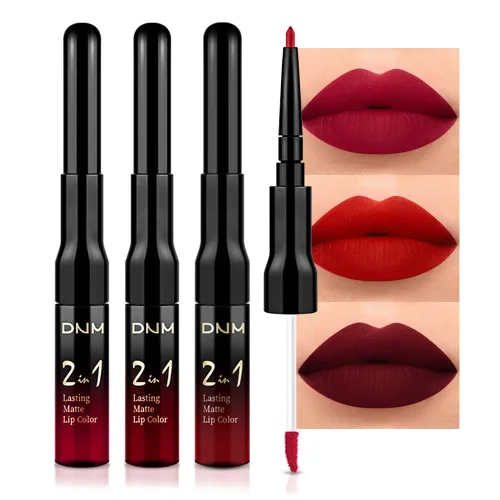 Vista 11 de evpct Juego de 3 lápices labiales líquidos y delineadores de labios para mujeres, 24 horas de larga duración, 24 horas, lápiz labial mate de larga