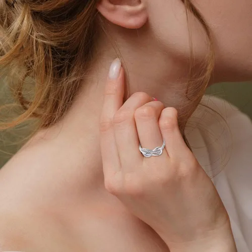 Vista 5 de STARCHENIE Anillo infinito para mujer, anillo de plata de ley 925, Plata de ley 925, metal