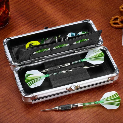 Vista 3 de Casemaster Sole - Estuche de aluminio delgado para dardos con capacidad para 3 puntas de acero y punta suave con suficiente espacio para mantener