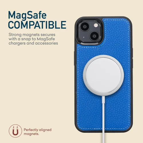 Vista 2 de Bayelon Funda para iPhone 13, funda de cuero de grano completo, [2 en 1] Cartera magnética desmontable para teléfono, funda abatible con ranuras