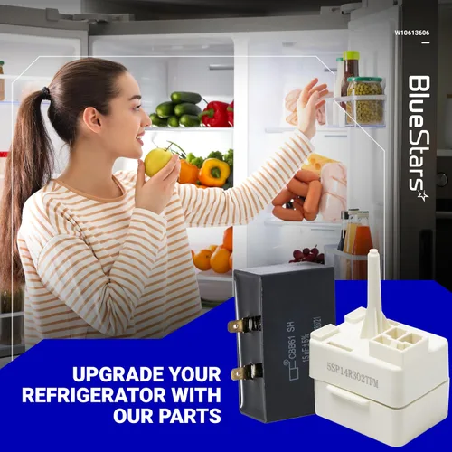 Vista 6 de BlueStars 2 Paquetes W10613606 Relé de Arranque y Capacitor para Compresor de Refrigerador - Compatible con Refrigeradores Whirlpool KitchenAid