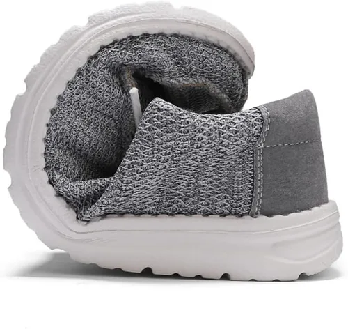 Vista 5 de Zapatos de tela sin cordones para hombre, mocasines de lona, zapatos planos y cómodos, zapatos casuales ligeros para barco