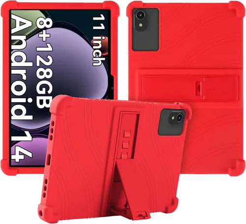 Vista 8 de Funda para tablet ApoloSign EP1095T/ApoloMedia EP1095T de 11 pulgadas, funda protectora de silicona suave, apta para niños, cubierta de tableta