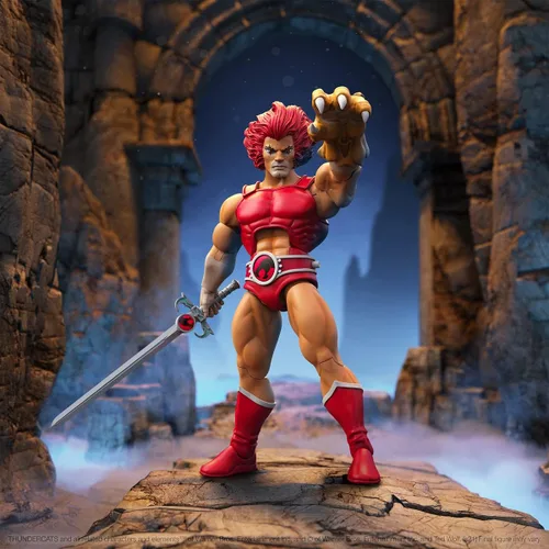Vista 4 de Super7 ULTIMATES! Thundercats León-O (Espejo) - Figura de acción de Thundercats de 7" con accesorios, coleccionables clásicos de dibujos animados